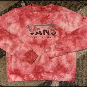 NWOT Vans Pink Tie-Dye Sweatshirt Women’s Size S